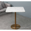 Modern Square Dining Table with Marble Top